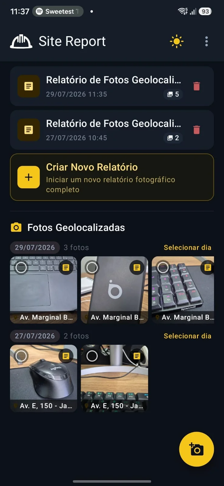 SiteReport - Relatório PDF Gerado